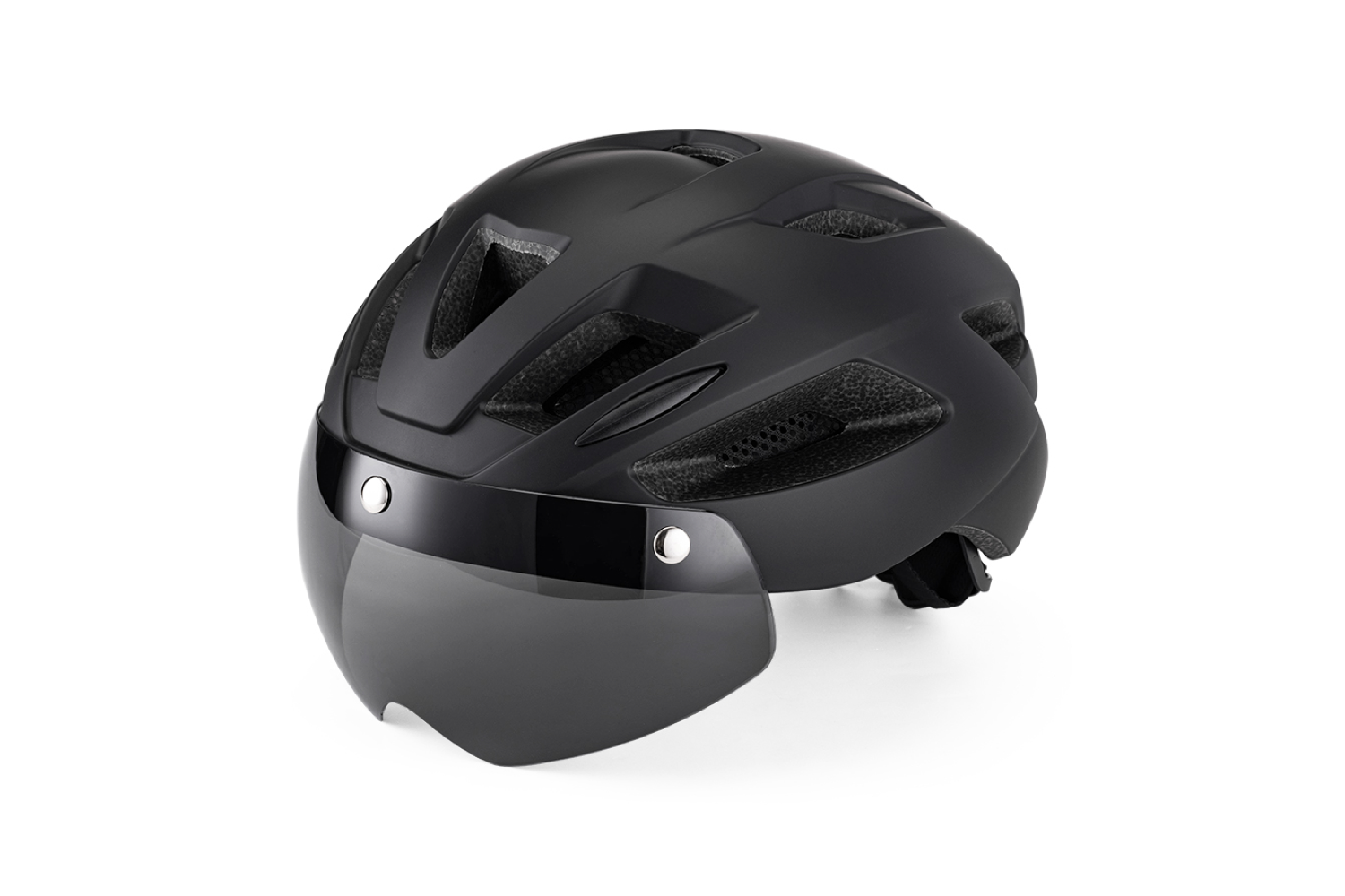 Fahrradhelm mit magnetischen Gläsern