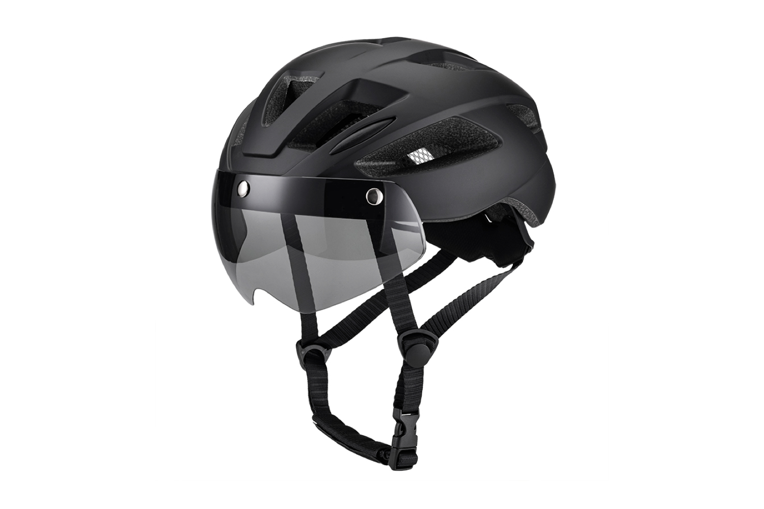 Fahrradhelm mit magnetischen Gläsern